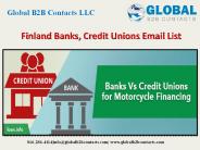 Finland  Banks, Credit Unions Email List