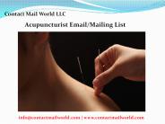 Acupuncturist Email List