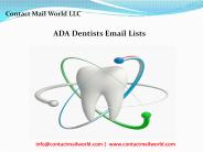 ADA Dentist Email List
