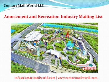 Amusement and Recreation Industry Email List