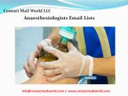Anaesthesiologists Email List