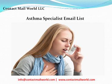 Asthama Specialist Email List