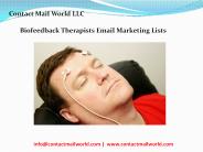 Biofeedback Therapists
