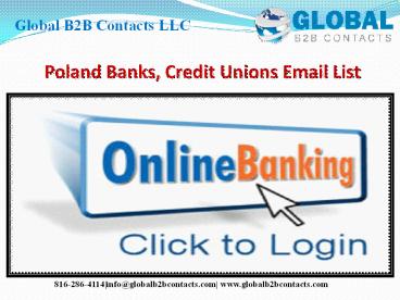 Poland Banks, Credit Unions Email List