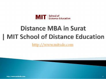 Distance Management Courses | MBA Distance learning | Distance MBA in Surat | MIT School Of Distance Education