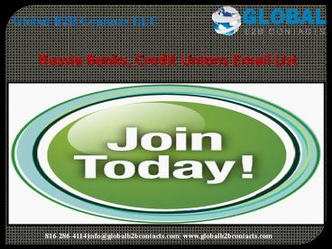 Russia Banks, Credit Unions Email List