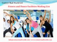 Fitness and Dance Facilities Email List