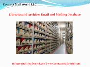 Libraries and Archives Email List