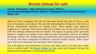 Bronze statues for sale