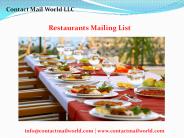 Restaurants Email List