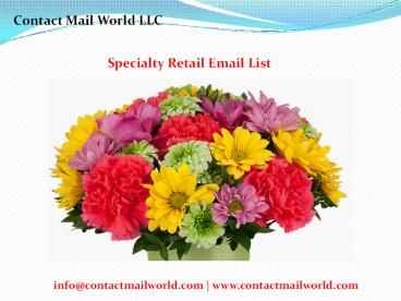 Specialty Retail Email List