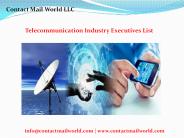 Telecommunication Industry Email List