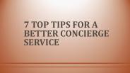 7 top tips for a better concierge service
