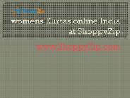 women Kurtas online India at ShoppyZip