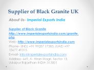Supplier of Black Granite UK