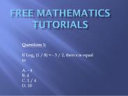 Mathematics tutorials