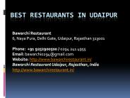 Best Restaurants in Udaipur