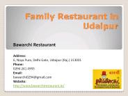 Family Restaurant in Udaipur