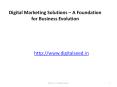 Digital Marketing Solutions – A Foundation for Business Evolution – Digitalseed | Digital Marketing Company in pune PowerPoint PPT Presentation