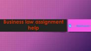 Business Law Assignment Help