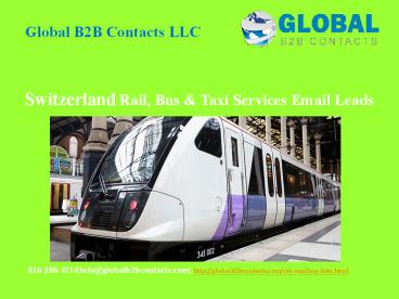 Switzerland Rail, Bus & Taxi Services Email Leads