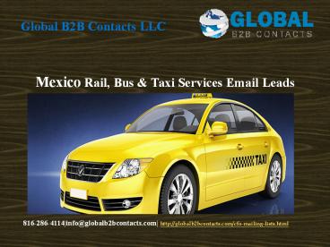 Mexico Rail, Bus & Taxi Services Email Leads