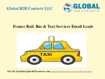 France Rail, Bus & Taxi Services Email Leads