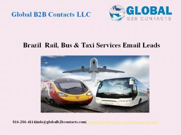 Brazil  Rail, Bus & Taxi Services Email Leads