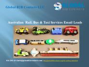 Australian  Rail, Bus & Taxi Services Email Leads
