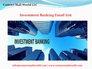Investment Banking Email List