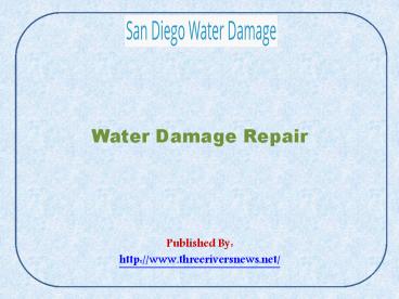 Water Damage Repair