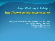 Royal Wedding in Udaipur