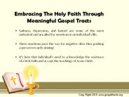 Embracing The Holy Faith Through Meaningful Gospel Tracts
