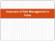 Important of Forex Risk Management