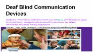 " Communication System for the Deaf -Blind People" (1)