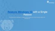 Windows 10 Recovery with Deep Freeze