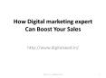 How Digital marketing expert Can Boost Your Sales – Digitalseed | Digital Marketing Company in pune PowerPoint PPT Presentation