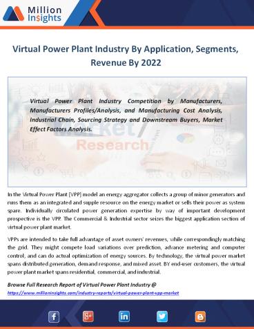 Virtual Power Plant Market Cost, Plans, Growth rate, Size Forecast 2017-2022