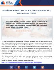 Warehouse Robotics Industry By Application, Segments, Revenue By 2022