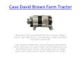 Case David Brown Farm Tractor PowerPoint PPT Presentation