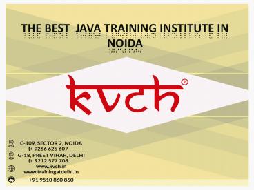 The best JAVA training institute in Noida!!