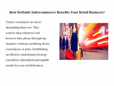How NetSuite Suitecommerce Benefits Your Retail Business?
