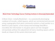 Block chain technology course training institute ameerpet hyderabad,