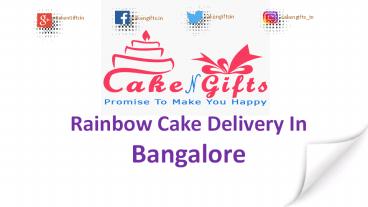 Rainbow Cake Delivery in Bangalore