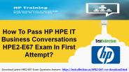 HPE2-E67 Practice Test Questions