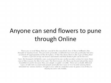 send flowers to pune
