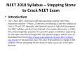 Stay Up-to-date with Latest NEET 2018 Syllabus to Score Well PowerPoint PPT Presentation