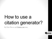 How to generate a citation with Citatior.com?