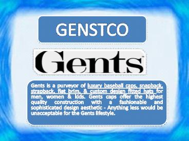 Snapback HATS AND STRAPBACK CAPS BY GENTSCO