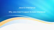 Why java does'nt support multiple inheritance